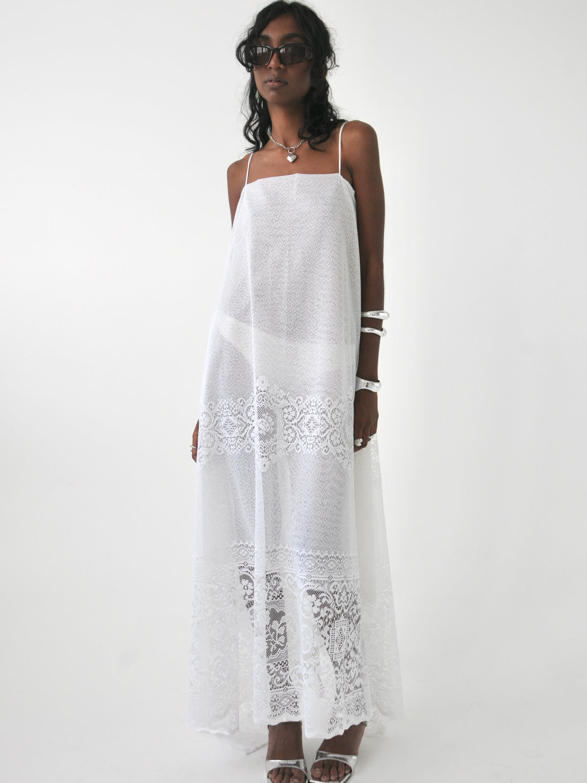Caroline vintage lace maxi dress