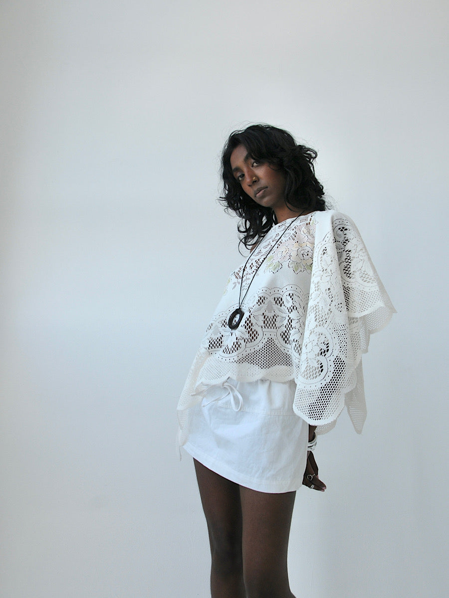Lustre lace poncho top II