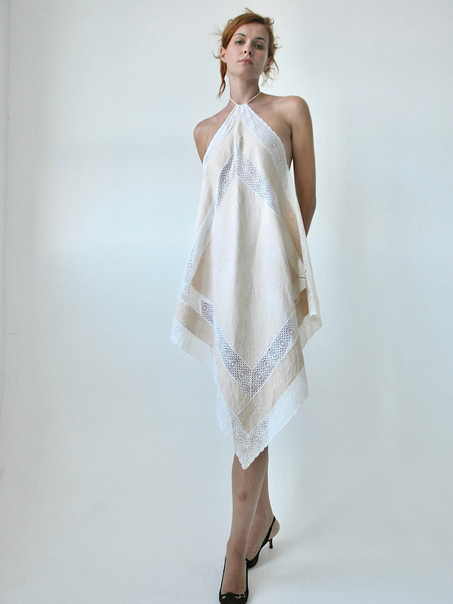 Veronique Lace & Linen halter top