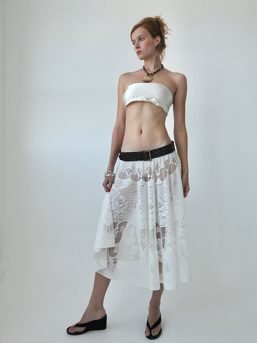 Eden circle lace midi skirt