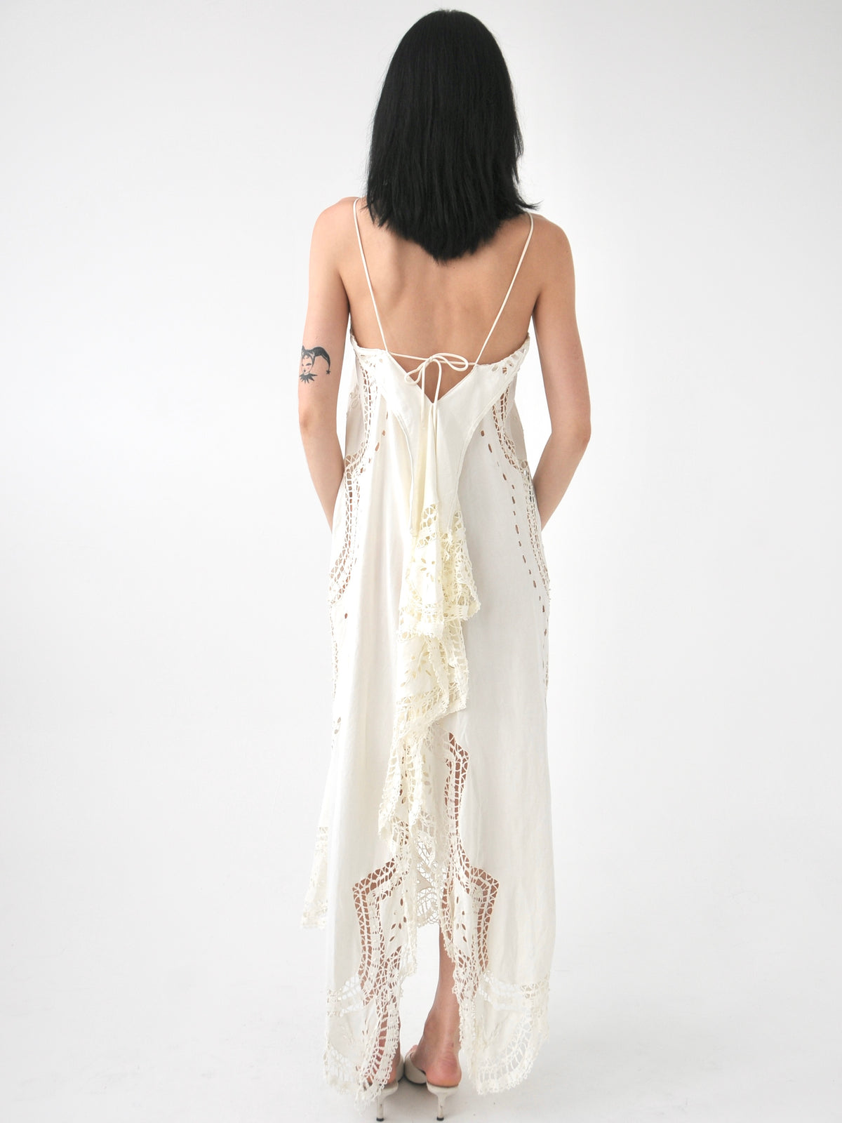 Rosanna embroidered vintage linen lace maxi dress