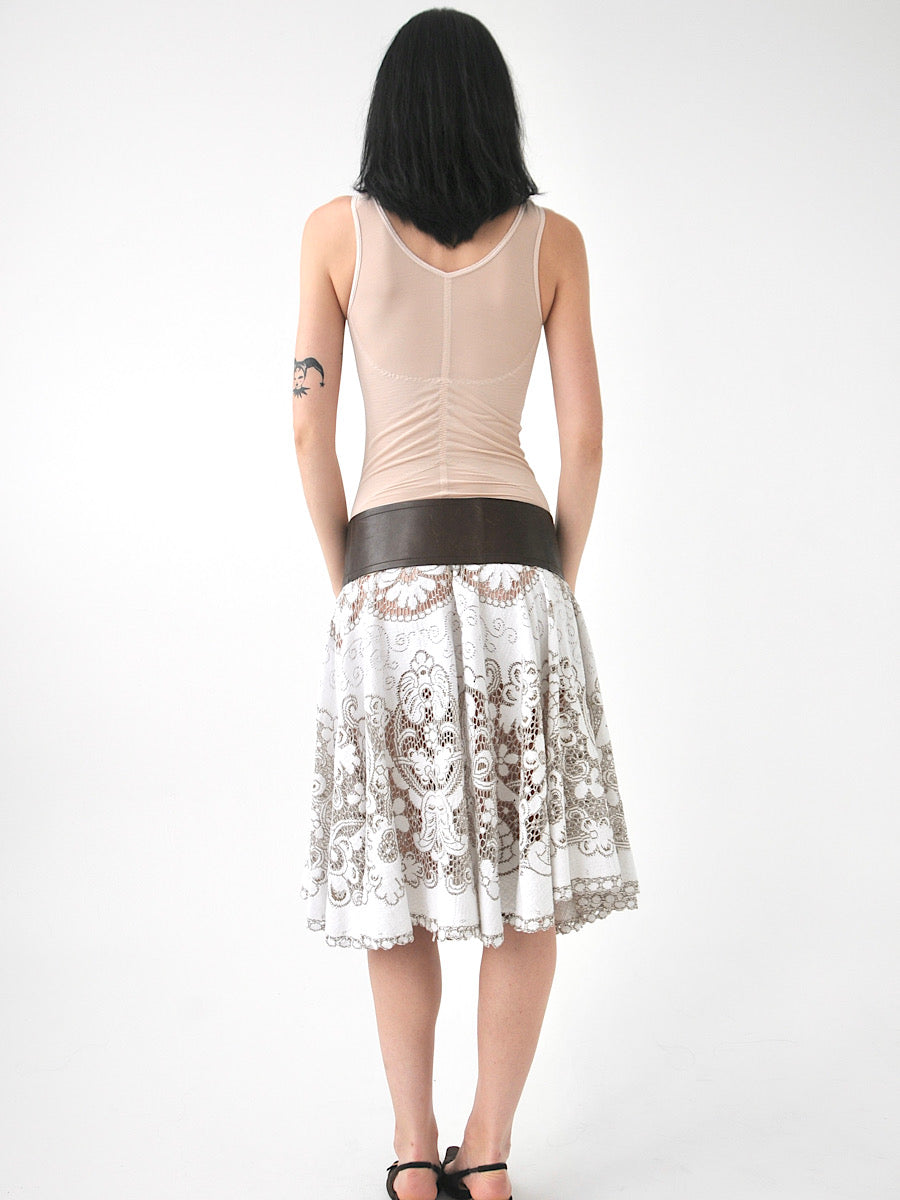 Jillian vintage lace circle midi skirt