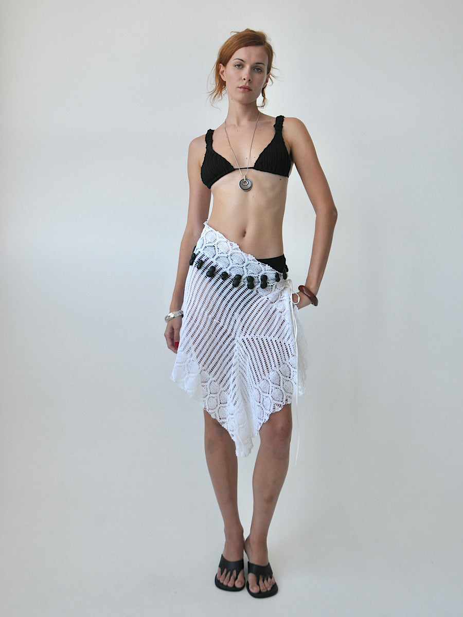 Kate vintage crochet tie skirt