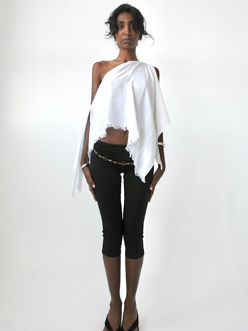 Chrome sheer poncho