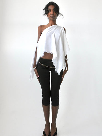 Chrome sheer poncho