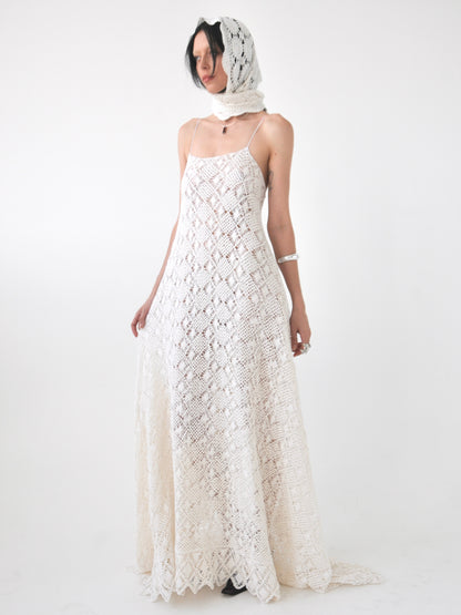 Rhythm vintage crochet lace maxi dress