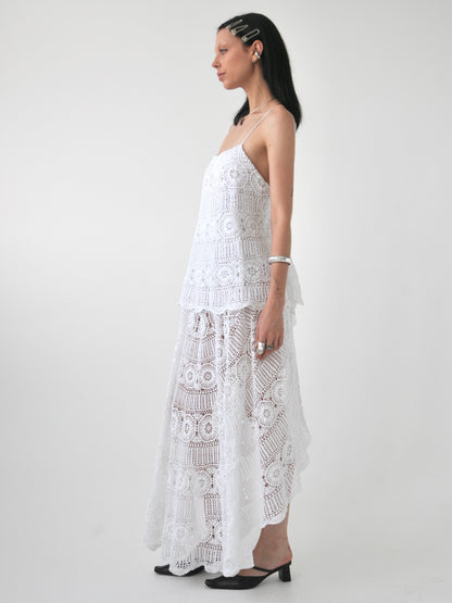 Charlie vintage crochet lace maxi dress