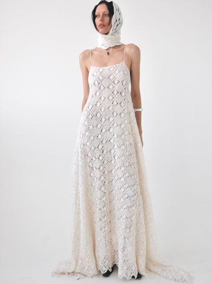 Rhythm vintage crochet lace maxi dress