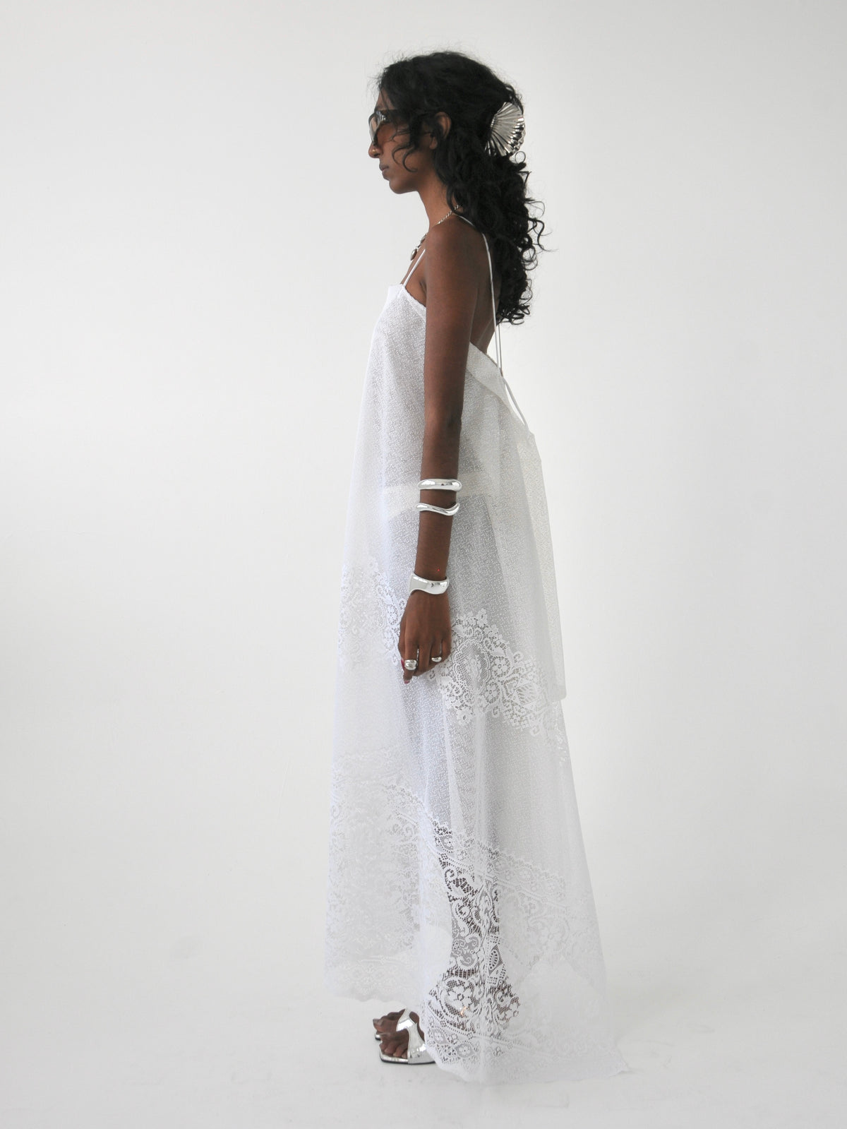 Caroline vintage lace maxi dress