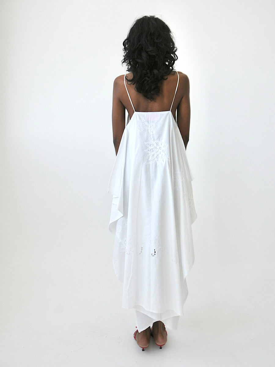 Figure appliqué cotton maxi dress