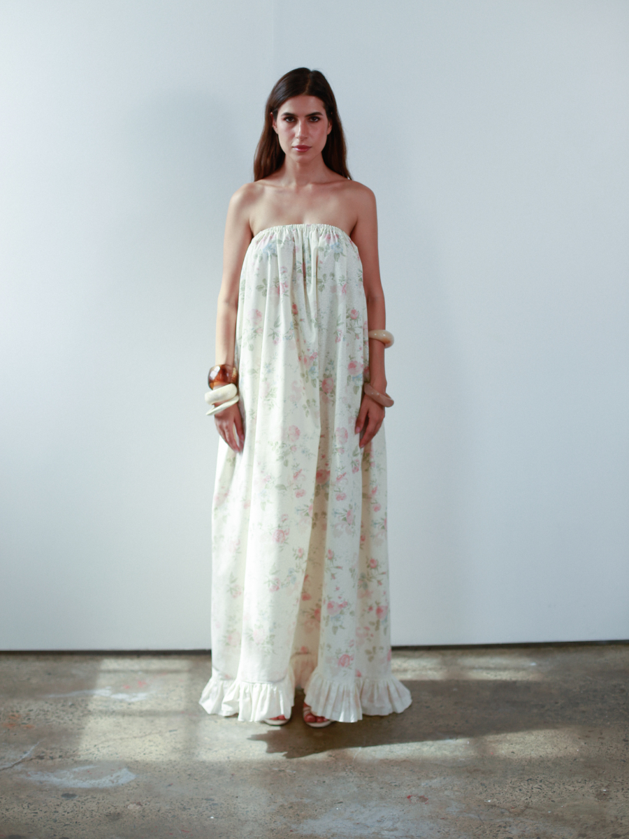Made to order - Lillian strapless maxi dress
