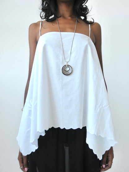 Lilly embroidered cotton drape top