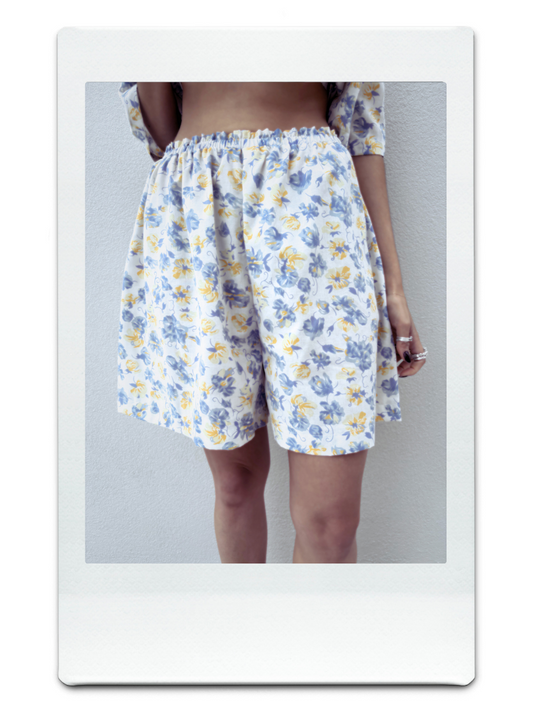 Azure Floral Camille shorts