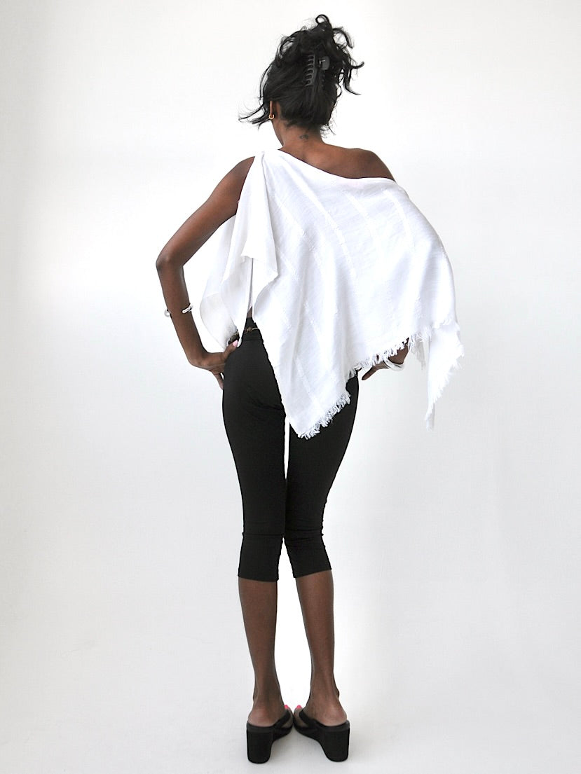 Chrome sheer poncho