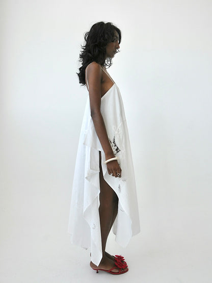 Figure appliqué cotton maxi dress