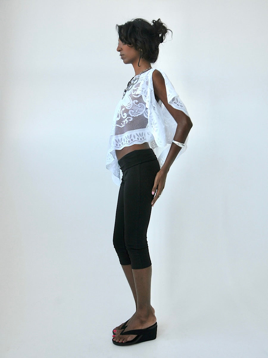 Halo draped lace poncho top II