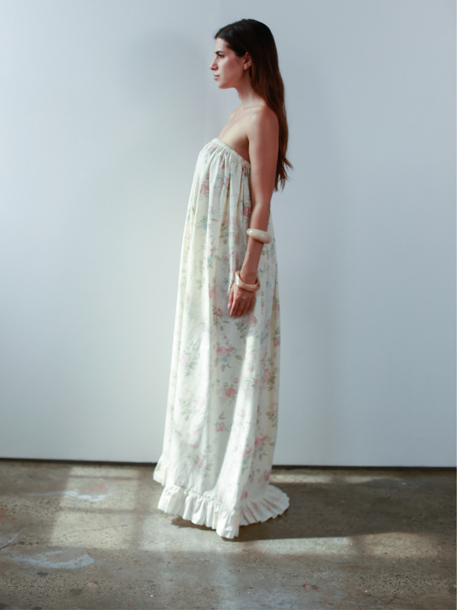 Made to order - Lillian strapless maxi dress