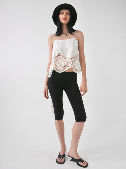Rosanna embroidered vintage linen lace drape top