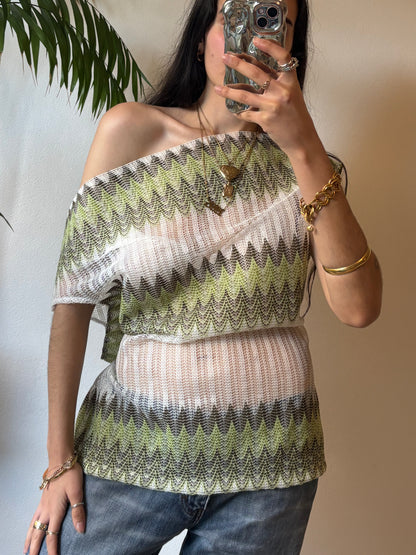 Field of light top - Green lace