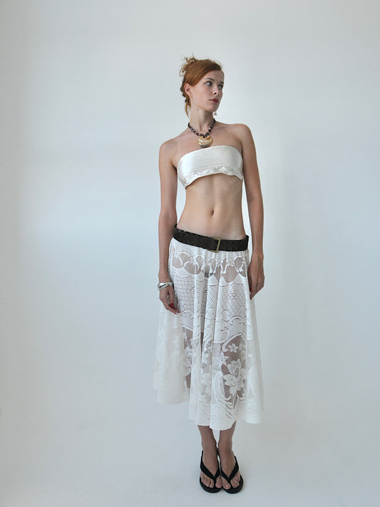 Eden circle lace midi skirt