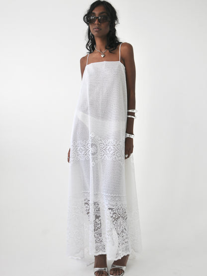 Caroline vintage lace maxi dress