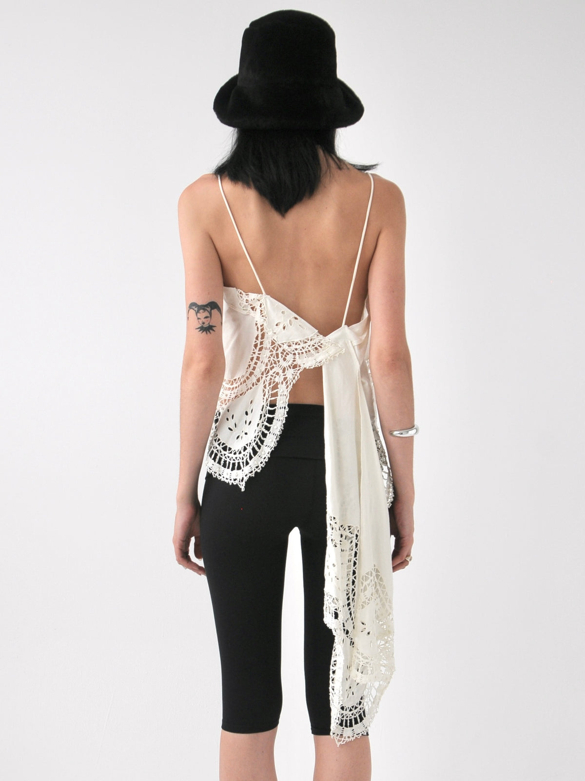Rosanna embroidered vintage linen lace drape top