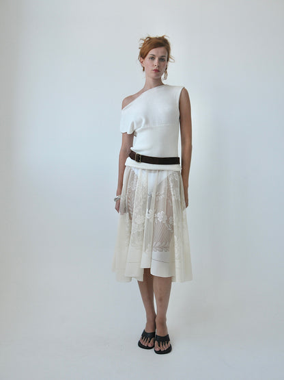 Opaline circle lace midi skirt