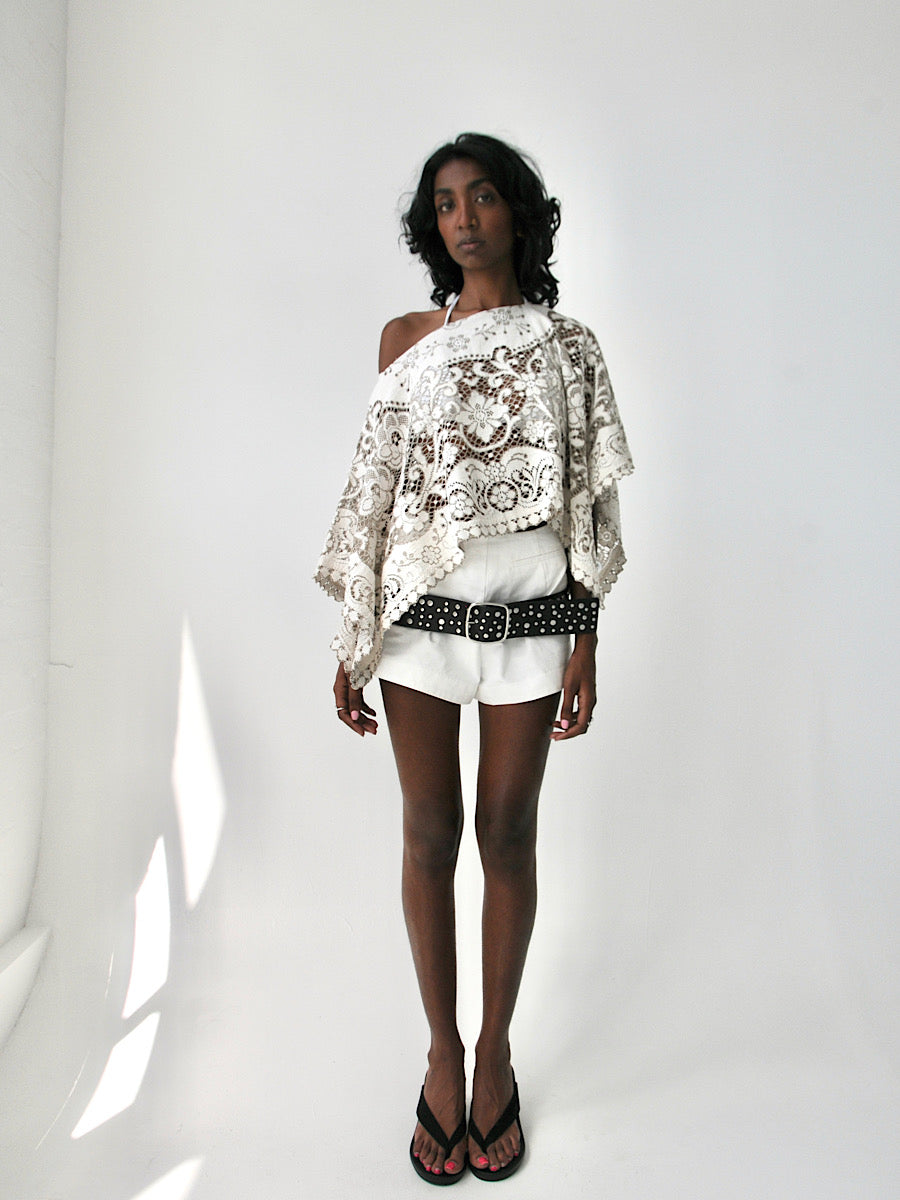 Lustre lace poncho top IV