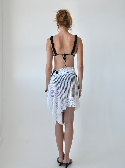 Kate vintage crochet tie skirt