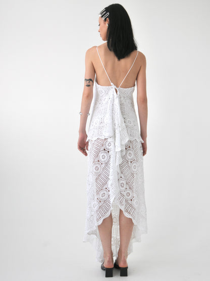 Charlie vintage crochet lace maxi dress