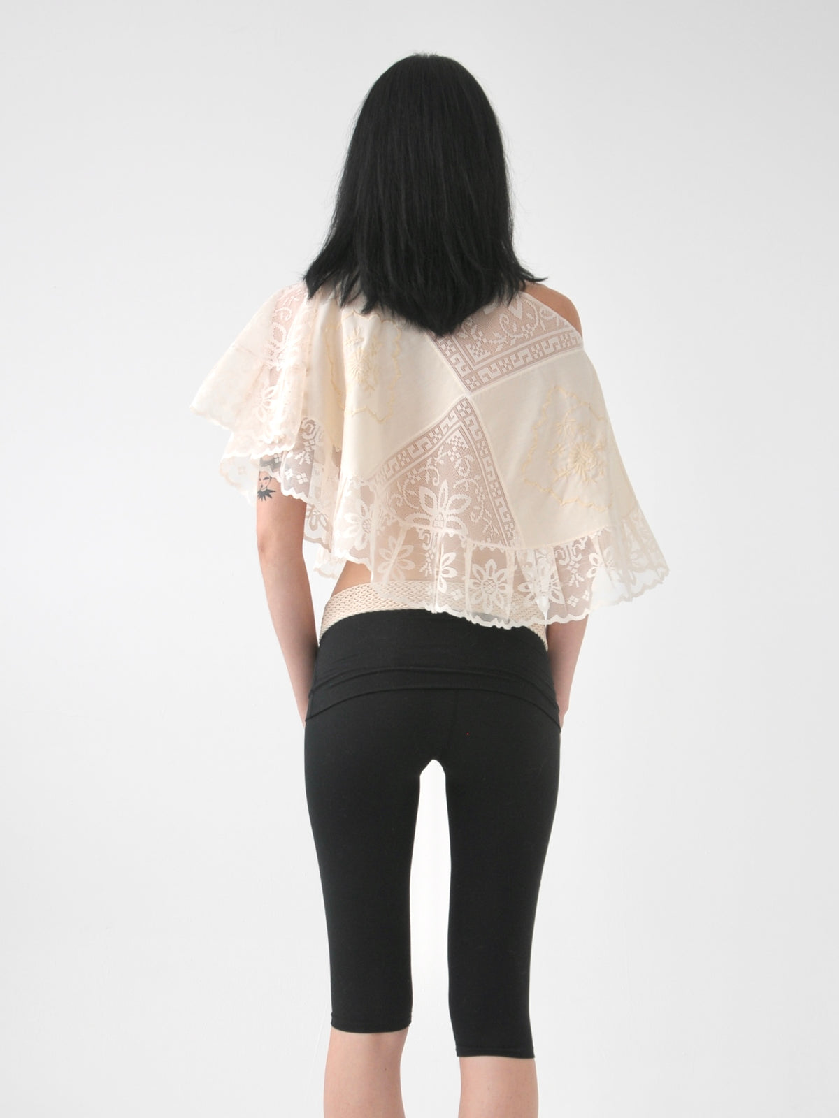 Heaven vintage patched lace poncho top