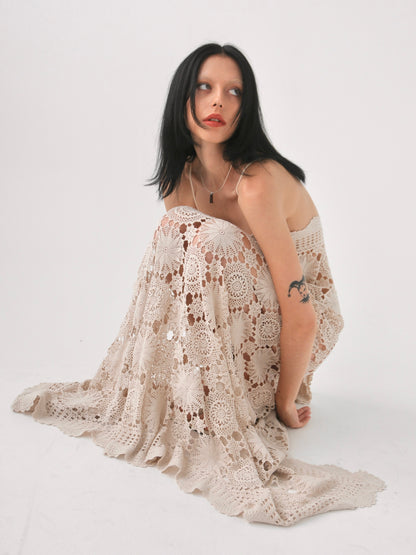 Chloe vintage crochet lace maxi dress