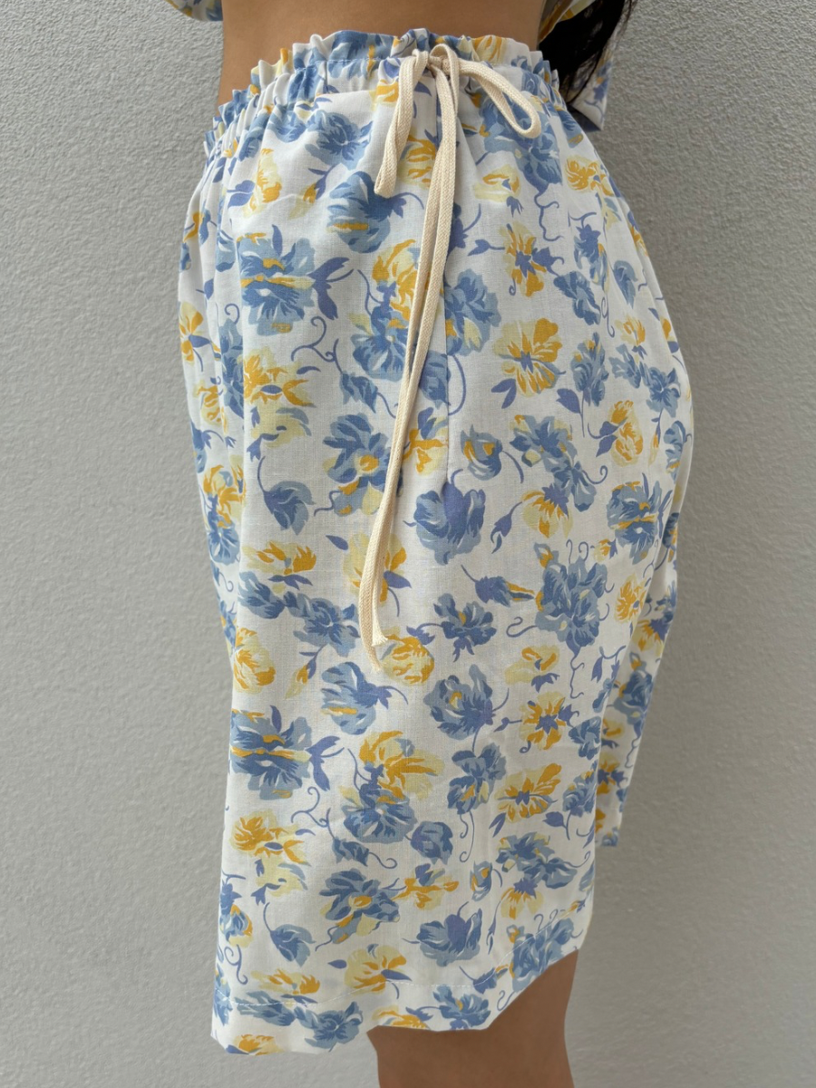 Azure Floral Camille shorts