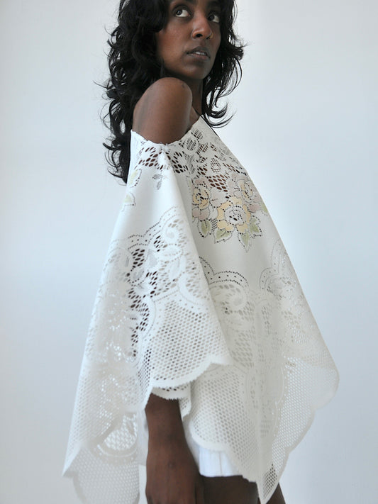 Lustre lace poncho top II