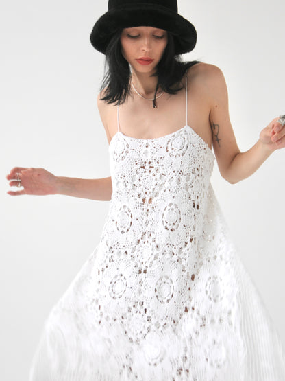 Lillian vintage crochet lace maxi dress