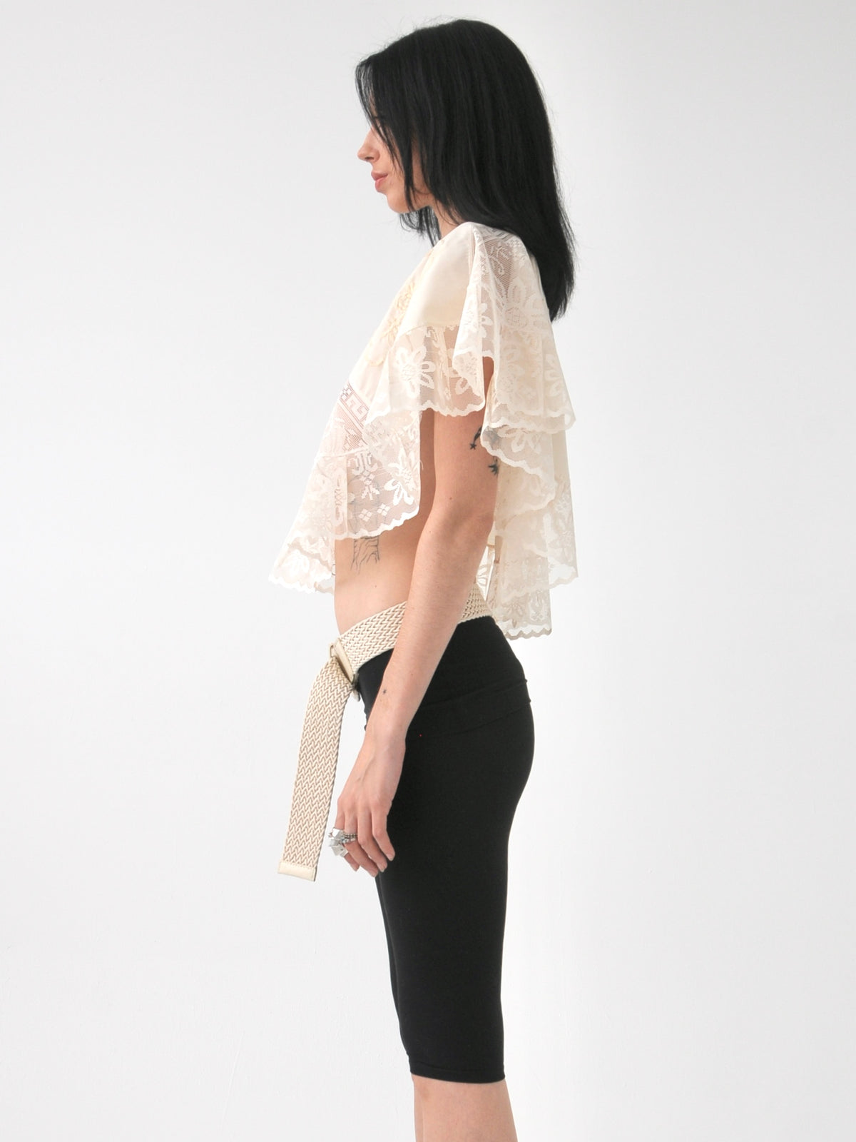 Heaven vintage patched lace poncho top