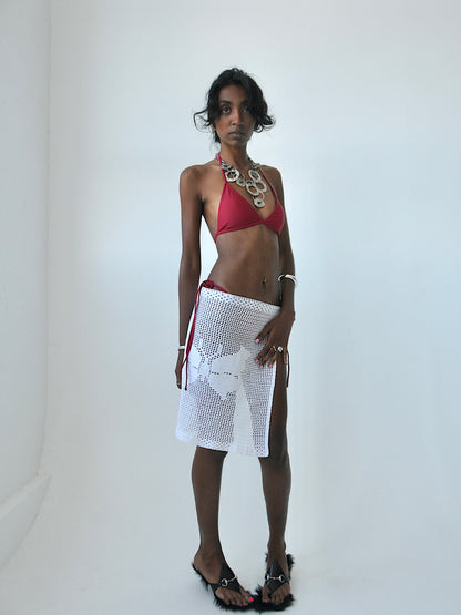Butterfly crochet tie skirt overlay