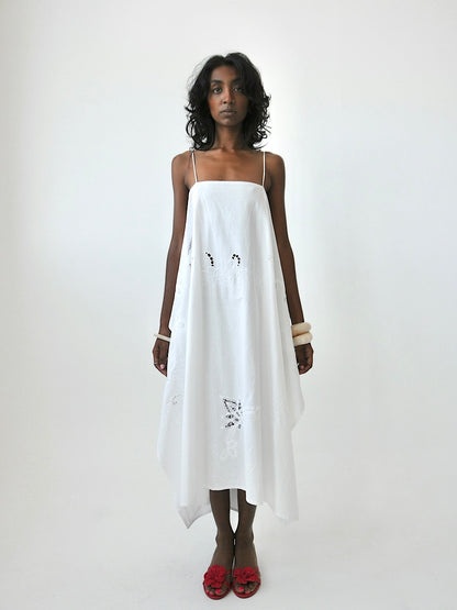 Figure appliqué cotton maxi dress