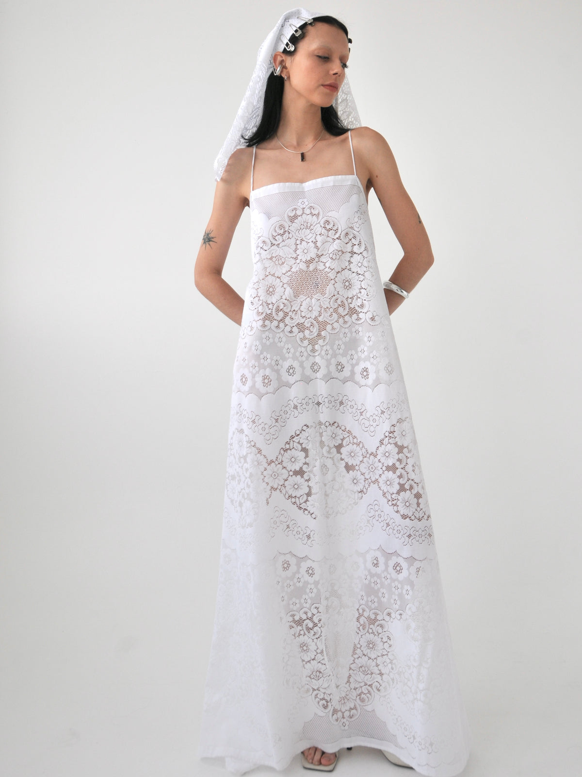 Germaine vintage lace maxi dress