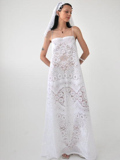 Germaine vintage lace maxi dress