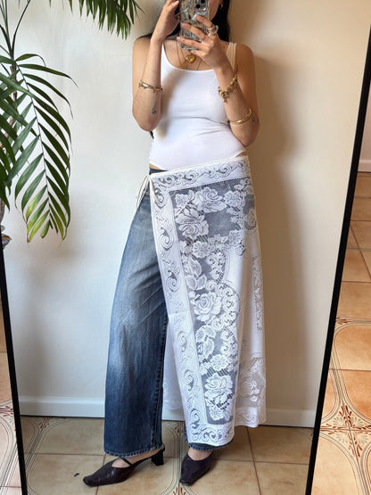 Rose tie skirt