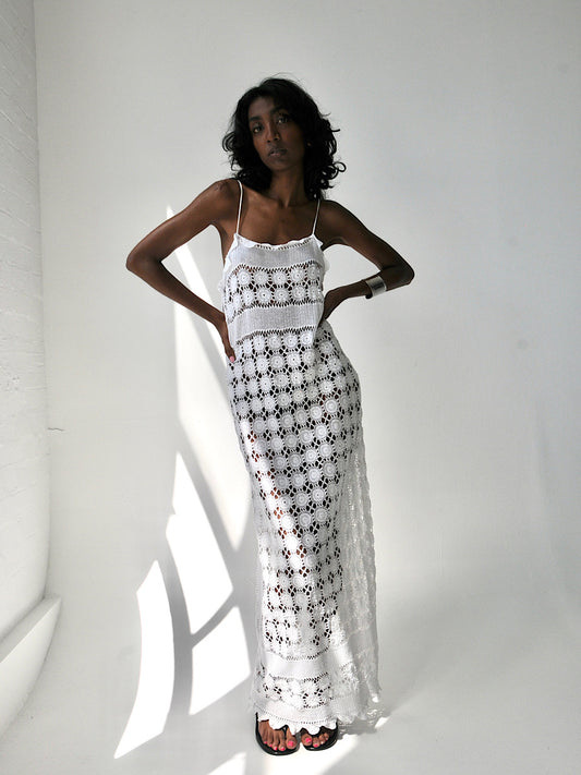 Antoine crochet lace maxi dress
