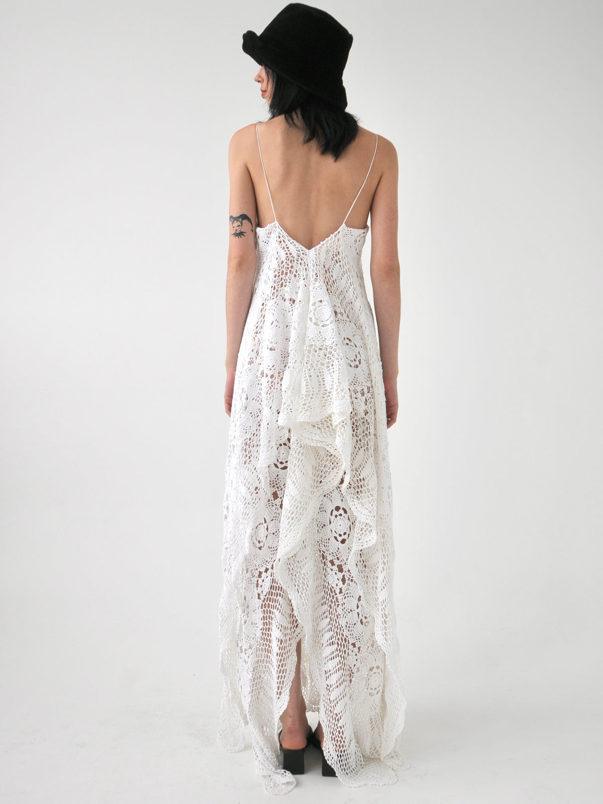 Lillian vintage crochet lace maxi dress