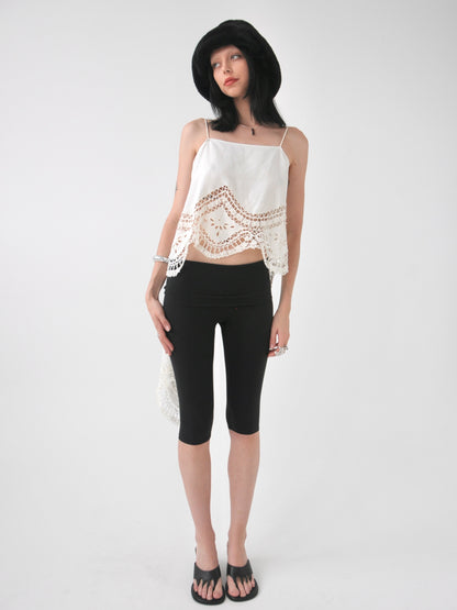 Rosanna embroidered vintage linen lace drape top