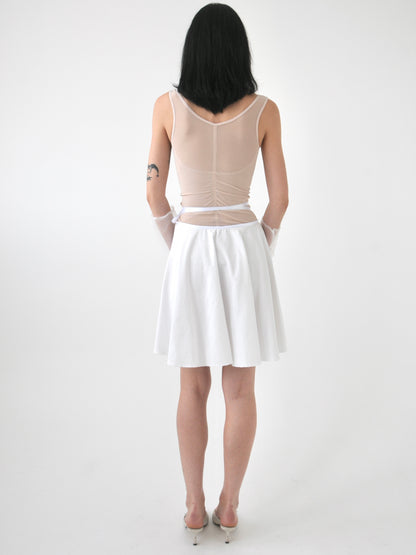 Ballet filet crochet and cotton wrap skirt