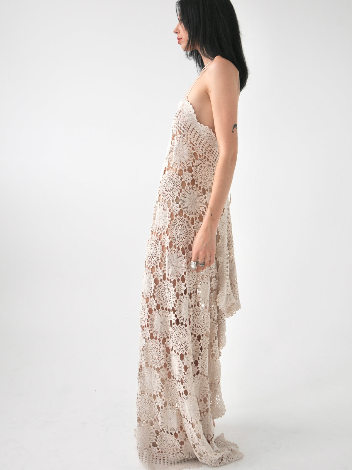 Chloe vintage crochet lace maxi dress