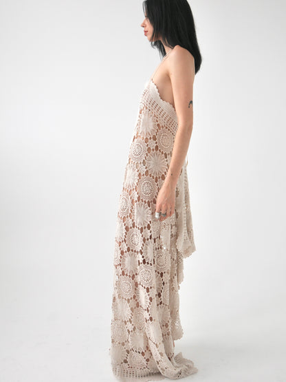 Chloe vintage crochet lace maxi dress