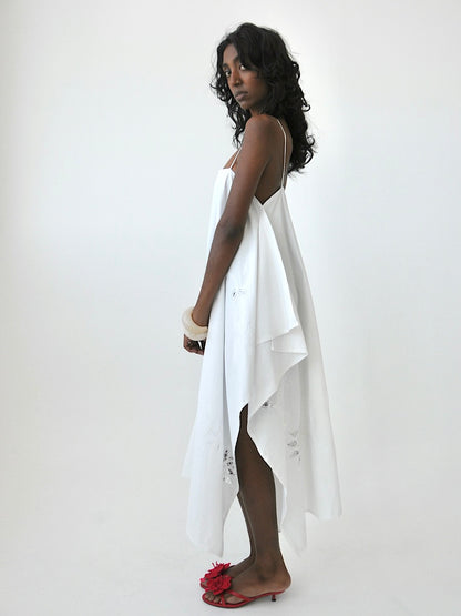 Figure appliqué cotton maxi dress