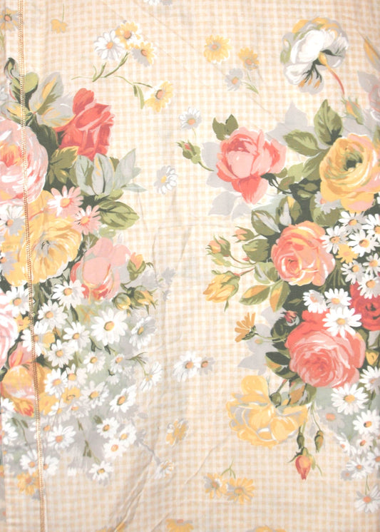 Gina Check Floral Fabric