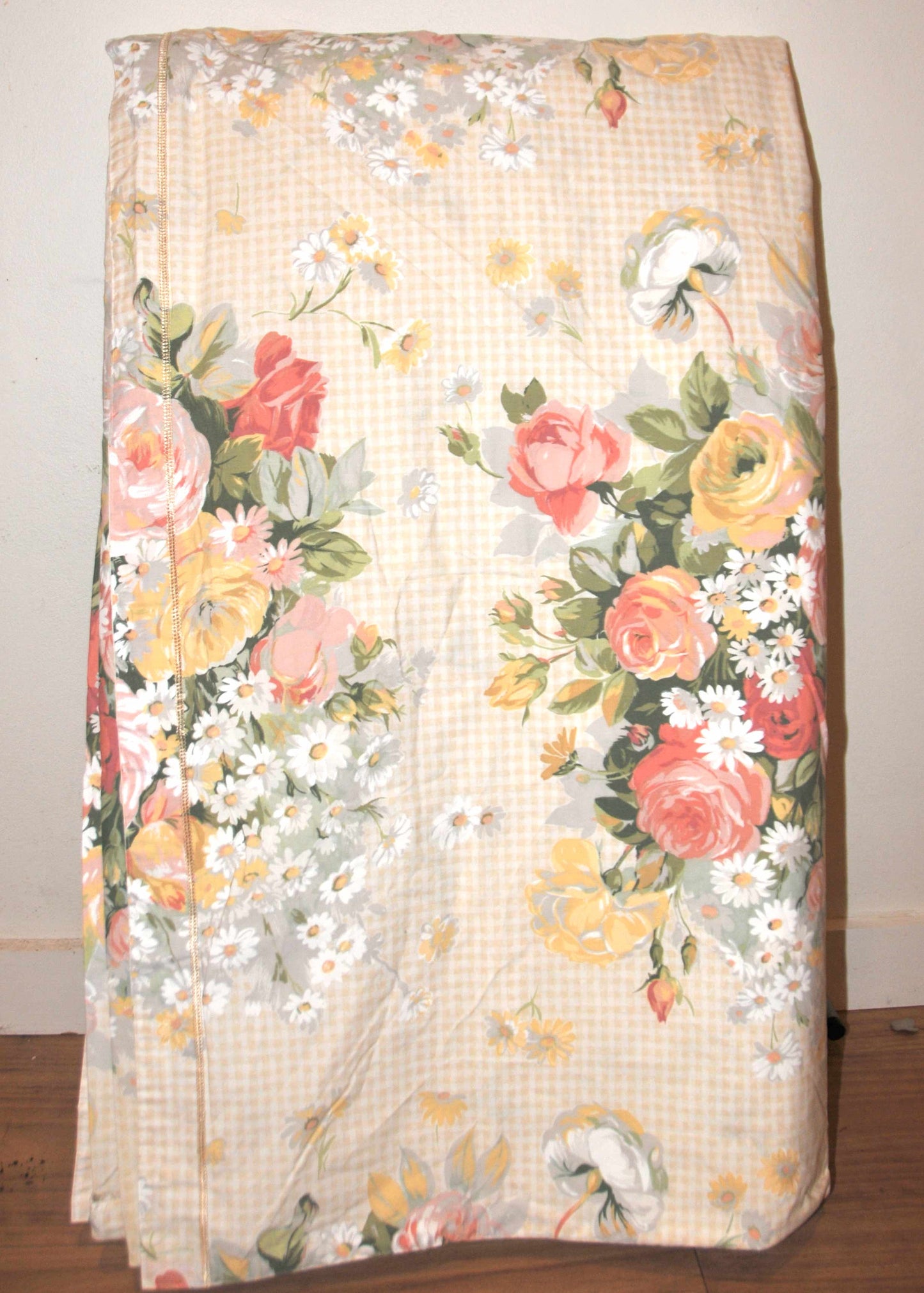 Gina Check Floral Fabric